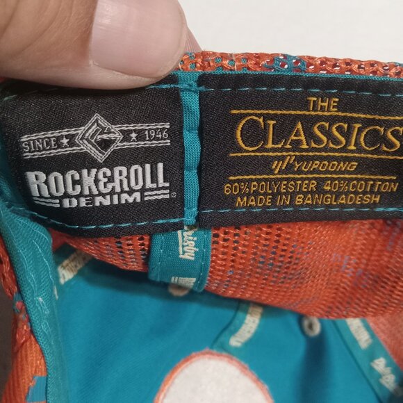 Dale Brisby/Rock and Roll Denim Aztec Print Trucker Snapback Hat/Cap - Picture 8 of 8